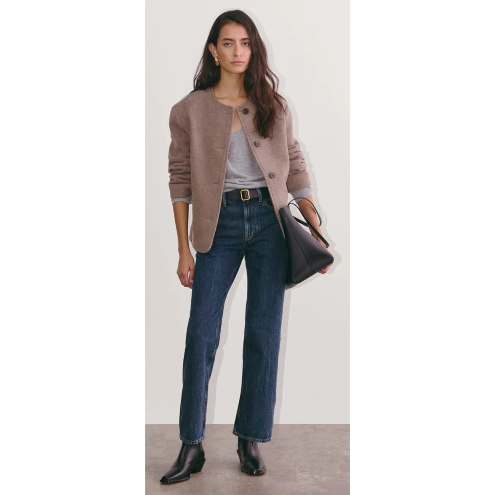 Everlane The Cheeky Straight Jean Faded Indigo Wash High Rise‎ Size 27 Regular